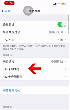 通榆苹果14维修网分享如何给iPhone14的SIM卡设置密码 